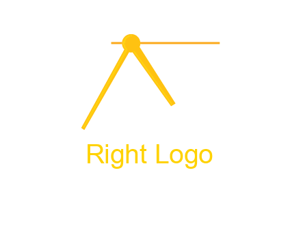 Letter A incorporate by clock pointer logo