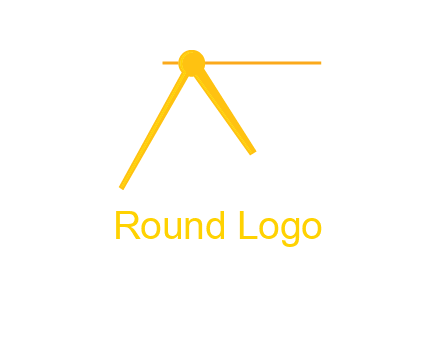Letter A incorporate by clock pointer logo