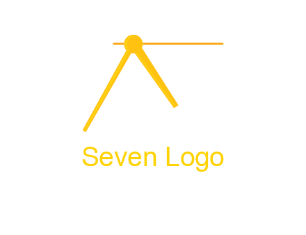 Letter A incorporate by clock pointer logo