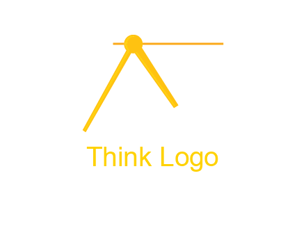 Letter A incorporate by clock pointer logo