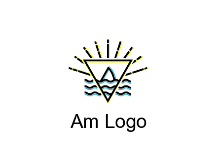 shark fin in water with inverted Illuminati triangle