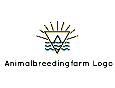 shark fin in water with inverted Illuminati triangle
