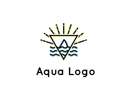 shark fin in water with inverted Illuminati triangle