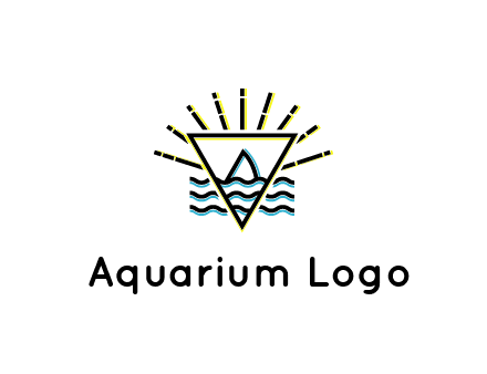 shark fin in water with inverted Illuminati triangle