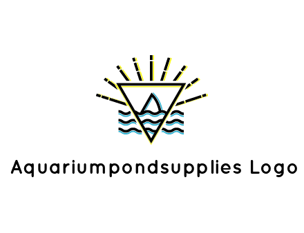shark fin in water with inverted Illuminati triangle