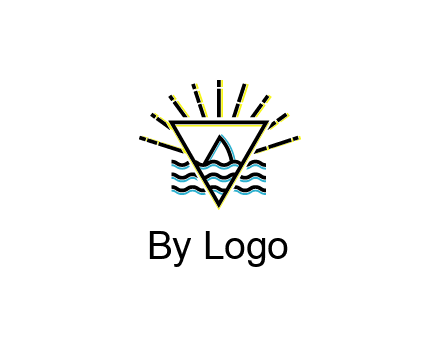 shark fin in water with inverted Illuminati triangle