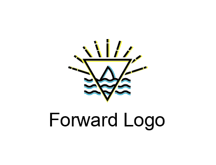 shark fin in water with inverted Illuminati triangle