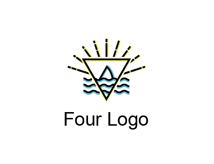 shark fin in water with inverted Illuminati triangle