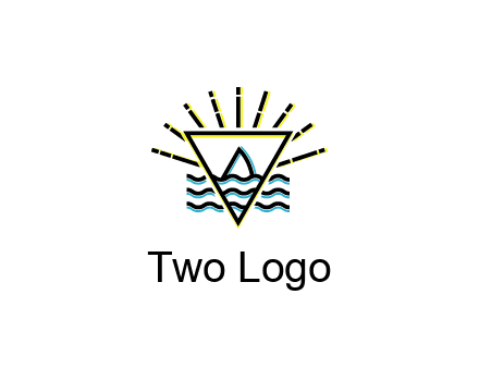 shark fin in water with inverted Illuminati triangle