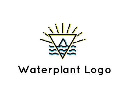 shark fin in water with inverted Illuminati triangle