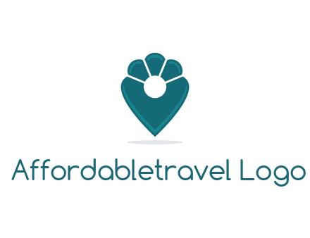 geotag with a flower top logo