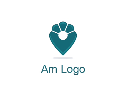 geotag with a flower top logo