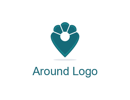 geotag with a flower top logo
