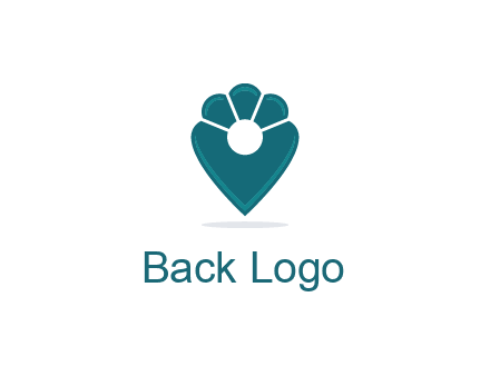 geotag with a flower top logo
