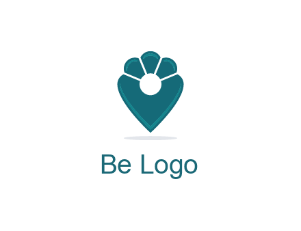 geotag with a flower top logo