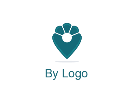 geotag with a flower top logo