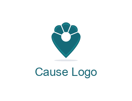 geotag with a flower top logo
