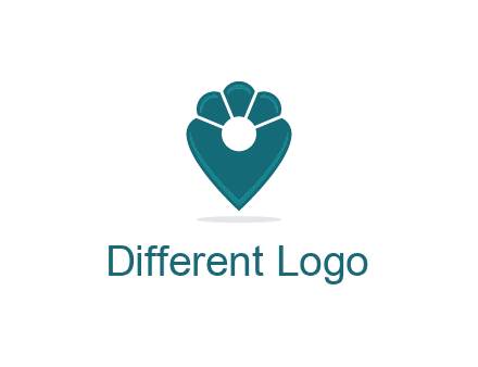 geotag with a flower top logo