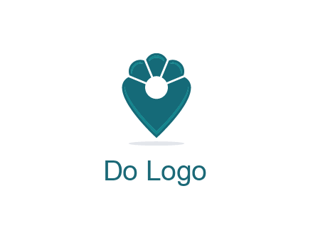geotag with a flower top logo