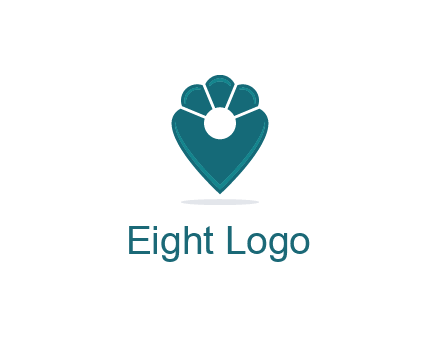 geotag with a flower top logo