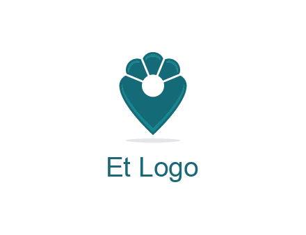 geotag with a flower top logo