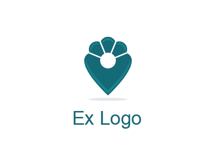 geotag with a flower top logo