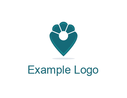 geotag with a flower top logo
