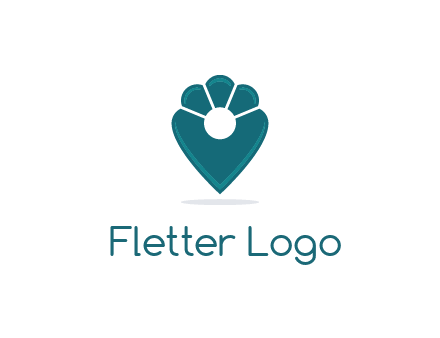 geotag with a flower top logo