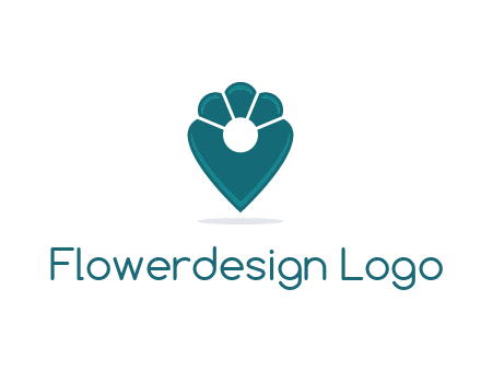 geotag with a flower top logo
