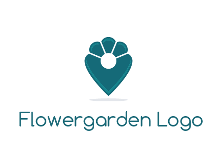 geotag with a flower top logo