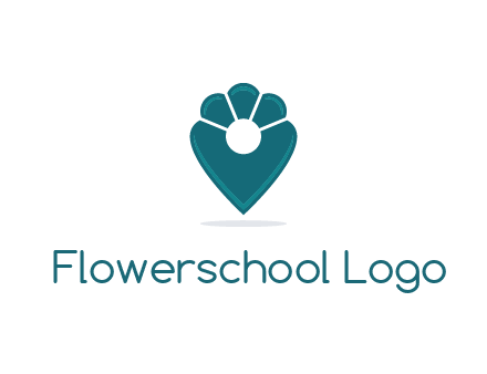 geotag with a flower top logo