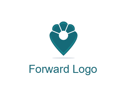 geotag with a flower top logo