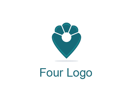 geotag with a flower top logo