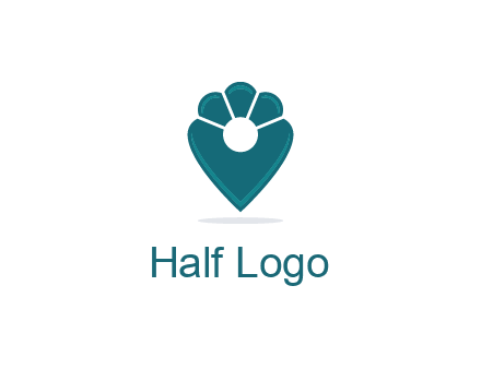 geotag with a flower top logo