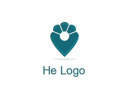 geotag with a flower top logo