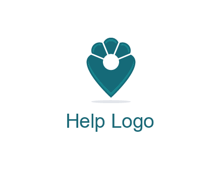 geotag with a flower top logo