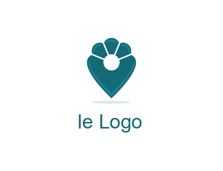 geotag with a flower top logo