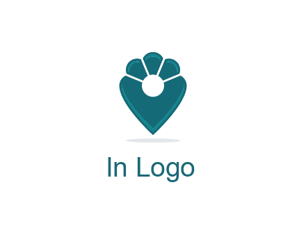 geotag with a flower top logo
