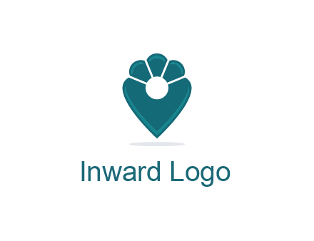 geotag with a flower top logo