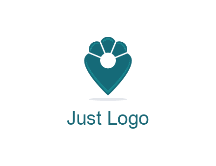 geotag with a flower top logo