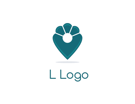 geotag with a flower top logo