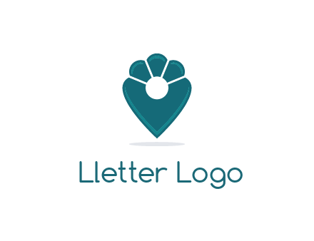geotag with a flower top logo