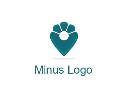 geotag with a flower top logo