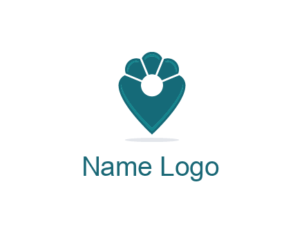 geotag with a flower top logo