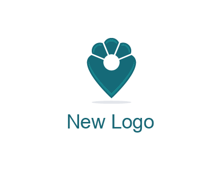 geotag with a flower top logo