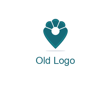geotag with a flower top logo