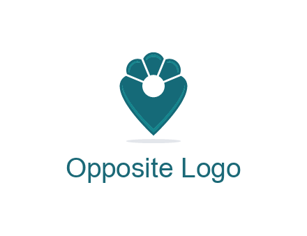 geotag with a flower top logo