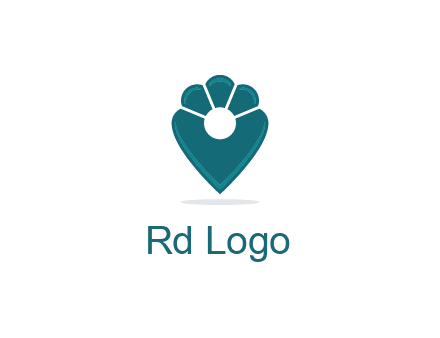 geotag with a flower top logo
