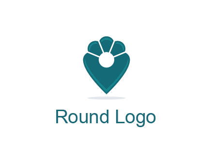 geotag with a flower top logo