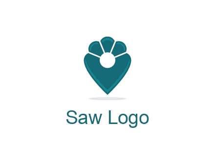 geotag with a flower top logo